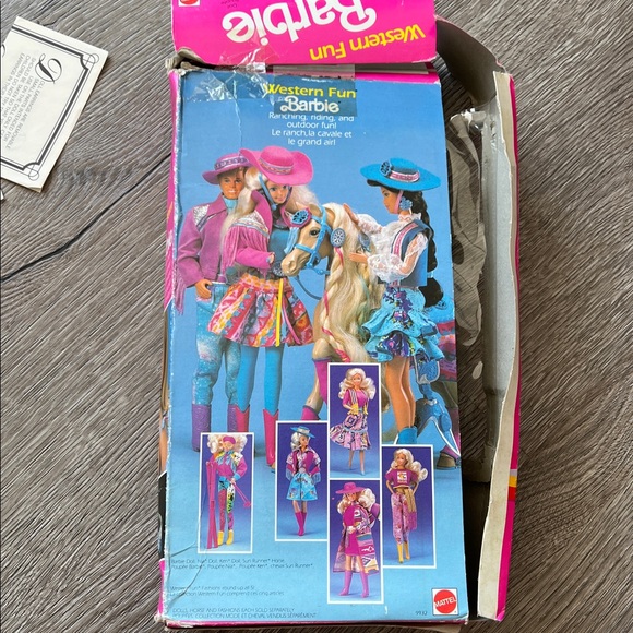 VINTAGE Western Fun BARBIE Mattel 1980’s in original box never removed from card - Picture 11 of 17